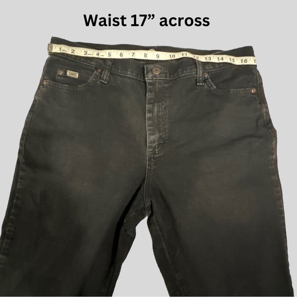 Lee Relaxed at the Waist Straight Leg Black Jeans  14 Short - Picture 10 of 16